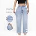 Women's Clothing High Waisted Stretch Wide Leg Trousers, New Style, Hip Lifting Jeans, Street Fashion, Slim Fit, With Pockets, Loose Fit._ecoleips.com