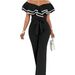 Women's Clothing Temperament Jumpsuit Fashionable Wide Leg Pants_ecoleips.com