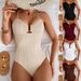 Elegant One Piece Swimsuit U Slip Bikini for Women European And American Style Cross Border 2026 Factory Wholesale_ecoleips.com