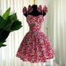 Women's Floral Print Camisole High Waist A-Line Dress Elegant Spring Bow Detail Slimming_ecoleips.com