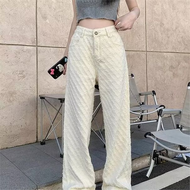 ng2510292 Ng2510292 Ng2510292 Retro Jacquard Design Straight-Leg Jeans For Women, 2025 Fall/Winter New High-Waisted European Style Narrow Wide-Leg_ecoleips.com