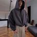 Heavyweight Solid Color Zip up Hooded Sweatshirt Loose Fitting Street Design European American Style for Men And Women_ecoleips.com