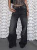 K European And American Retro Personalized Punched Vintage Loose Wide-Leg Low-Waist Denim Pants New Fashion Casual Pants_ecoleips.com