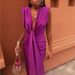K European And American Women's V-neck Pleated Sleeveless Dress_ecoleips.com