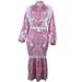 Women'S Autumn New Bohemian Printed Top Mid-Length Covered Arm Skirt Suit for Women_ecoleips.com
