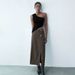 Solid Color Slim-fit Off-shoulder Camisole For Women, Summer Short Slightly Stretchy Polyester, Sexy Hot Girl Style,_ecoleips.com