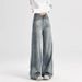 American Retro Wide-leg Jeans Women's New Spring High-waisted Thin Drape Loose Lazy Style Floor Pants_ecoleips.com
