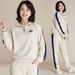 Women's Clothing Middle Aged And Elderly Ladies Large Size Fashion Casual Sports Suit Sweater Two Piece Suit Stylish Age Reducing Mother's Wear_ecoleips.com