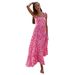 Cross-Border European And American Women's Fashion 2026 Bohemian Strap Flowy Long Printed Maxi Dress For Women_ecoleips.com