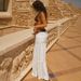 Talenza Lace Hollow Out Skirt Women's Sexy See Through Texture Patchwork Pleated Skirt Female 2025 Summer Vacation Casual Skirt_ecoleips.com
