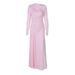 Women's Fashion 2025 Summer New Fashionable Elegant Slim Fit Ruched Zipper Round Neck Long Sleeve Dress Wholesale_ecoleips.com