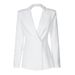 Women's 2024 Autumn Winter New Fashion Sexy Backless Slim Fit Elegant Long Sleeve Blazer Women Wholesale_ecoleips.com