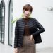 Winter Suyu New 90 Women's Round Neck V-Neck Long Sleeve Inner Solid Color Down Jacket Simple Coat_ecoleips.com