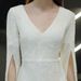 White Fitted Short Dress Queenly Aura Understated Luxury Elegant Feel Hostess Evening Gown Women's Wedding Party Wear_ecoleips.com