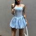 Naked Sports Dress With Chest Pad, Women's Anti-light Backing, Tennis Skirt, Breathable_ecoleips.com