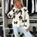 Women's Clothing Bow Knitted Cardigan Women Autumn Ins Trendy Street Temperament Sweet Bandage Sweater_ecoleips.com