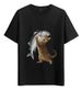 Women's T-Shirts Tshirt Muscle Freaks Cat And Fish Cartoon Style_ecoleips.com