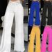 Women's Clothing Spring And Autumn Jacquard Stretch Fabric Trousers_ecoleips.com