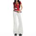 In-stock White Low-waist Flared Jeans Women, Spring/summer Slim-fit Stretch Straight-leg Bell-bottom Pants, Available_ecoleips.com