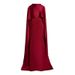 Elegant Shawl Dress For Women Solid Color Full Skirt Loose Fit High Waist New Style Party Wear_ecoleips.com