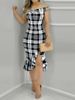 Women's Clothing One Shoulder Sexy Off Shoulder Ruffle Dress_ecoleips.com