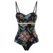 Women’s Sexy One-Piece Swimsuit With Cover-Up Skirt – Slimming High-Cut Bathing Suit (M-XL, Floral & Solid Colors, Quick-Dry Nylon Blend)_ecoleips.com