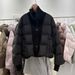 girl Girl Down For Women 2025 Winter New Short Style Petite Puffer Jacket Stylish Knitted Patchwork Korean Loose Coat_ecoleips.com