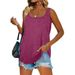 2026 Summer Sleeveless Square Collar Solid Color Vest T-Shirt For Women_ecoleips.com