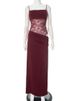 TARUXY Lace Splice Spaghetti Strap Dress Women's Lace Up Waist Hollow Sexy Slim Long Dress Summer Beach Party Sleeveless Dress_ecoleips.com