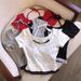 Women's Halter Neck T-Shirt False Two-Piece Lace Bow Detail Fitted Crop Top for Summer_ecoleips.com