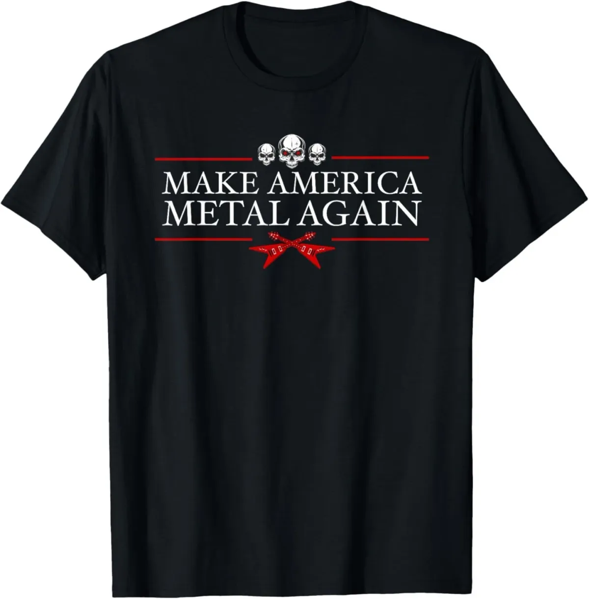 Women's T-Shirts Make America Metal Again Trump Rock Heavy Music Thrash Gift T-Shirt_ecoleips.com