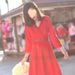 Sanya Women, Bohemian Long For Beach Vacation, Slimming Travel Spring And Autumn Outfit, Red Dress From Thailand_ecoleips.com