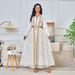 Women's Clothing Two Piece Embroidered Beaded Lace Robe Abaya Dubai Women's Long Skirt_ecoleips.com