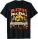 Women's T-Shirts Funny Halloween Pickleball Game Skeletons And Pickle Ball T-Shirt_ecoleips.com