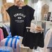 Women's Clothing Plus Size Casual Fashion Sportswear Set Sleeveless Top And Shorts Two-Piece Trendy Summer Outfit_ecoleips.com