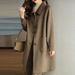 Women's Wool Blend Coat - Slim Fit Long Coat For Autumn & Winter (Gray, Black, Camel, Beige)_ecoleips.com