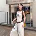 Women's Summer Two-Piece Set Loose Slimming Fashion Vest And Pants Casual Running Outfit For Women_ecoleips.com