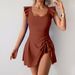 Women's Clothing One Piece Swimsuit Women's Hot Spring Sports Skirt Conservative Large Size Swimsuit_ecoleips.com