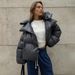 European & American Winter Women's Puffer Jacket, Trendy Personalized Street Style Short Hooded Down Alternative Coat_ecoleips.com