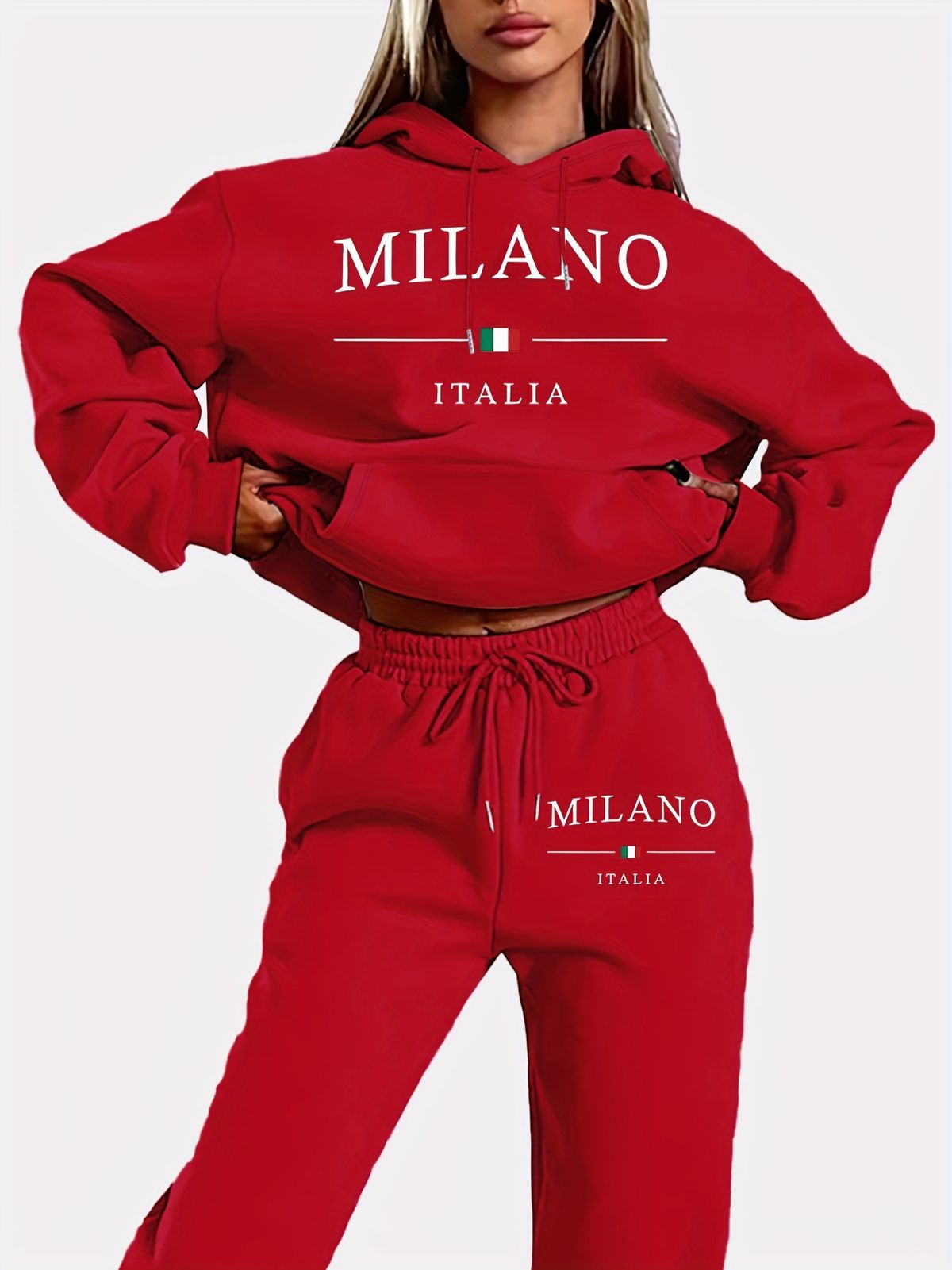 Women's Clothing 2pc Stylish Casual Letter Printed Tracksuit With Soft Fabric_ecoleips.com