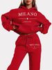 Women's Clothing 2pc Stylish Casual Letter Printed Tracksuit With Soft Fabric_ecoleips.com
