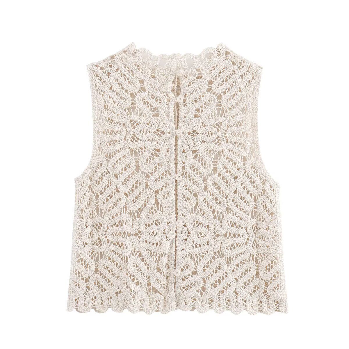 "Boho Crochet Knit Top & Skirt Set – Lightweight Polyester Summer Outfit For Women, Beach & Casual Wear (S-XL, Multiple Colors)"_ecoleips.com