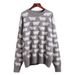 Crew Neck Alpaca Printed Sweater Autumn And Winter New Women's Loose Casual Crew Neck Sweater Jumper_ecoleips.com