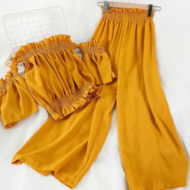 Women's Clothing 200 Pounds Fat Girl Summer New Fashion Suit Short Sleeved Tops Casual Wide Leg Pants Two Piece Suit_ecoleips.com