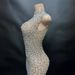 Women's Clothing Gold Sparkling Diamond Low Round Neck Sexy Elegant Party Maxi Dress_ecoleips.com
