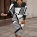 Autumn And Winter Long-sleeved V-neck Waist-wrapped Hip V-neck Dress Women's Clothing_ecoleips.com