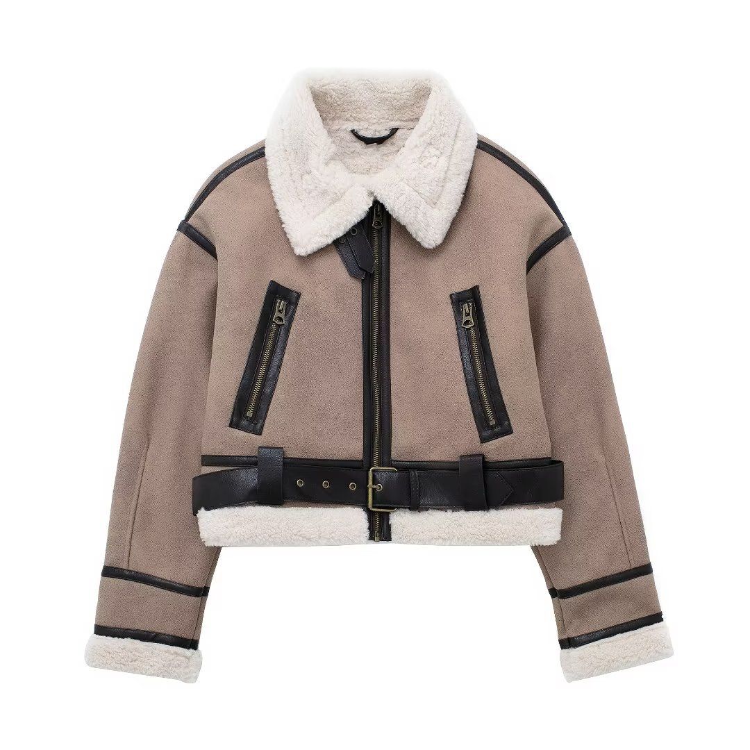 Women's Clothing fur double-sided short jacket _ecoleips.com