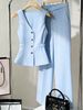 Women's Fashion Commuter Suit Set Sleeveless Waist Cinching Vest Trousers New Style Available for Purchase_ecoleips.com