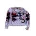 Women's High Street Fashion Abstract Graffiti Print T-Shirt Loose Fit Long Sleeve Blend Top for Spring New 2026_ecoleips.com