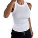 2026 European American Cross-border Independent Site Summer Women's Ribbed Tank Top With Round Neck And Slim Fit_ecoleips.com